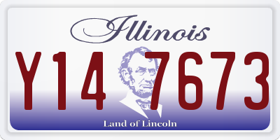 IL license plate Y147673