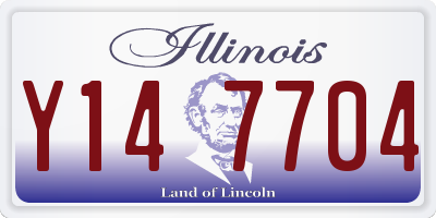 IL license plate Y147704