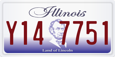 IL license plate Y147751