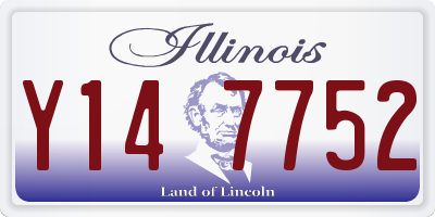 IL license plate Y147752