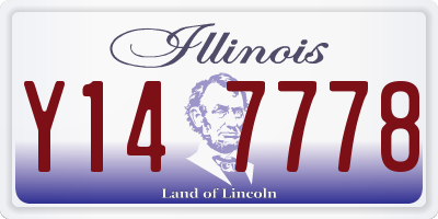 IL license plate Y147778