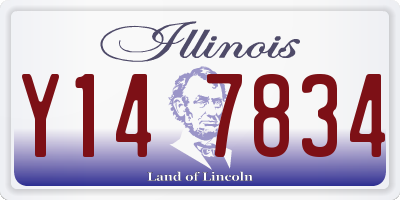 IL license plate Y147834