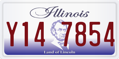 IL license plate Y147854