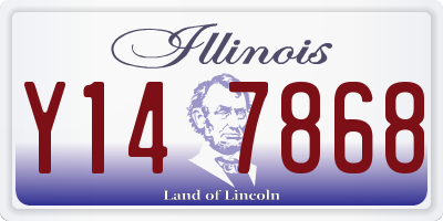 IL license plate Y147868
