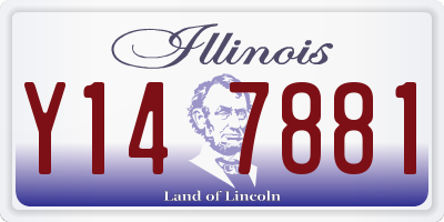 IL license plate Y147881