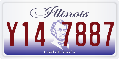 IL license plate Y147887