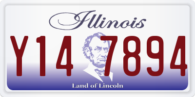 IL license plate Y147894