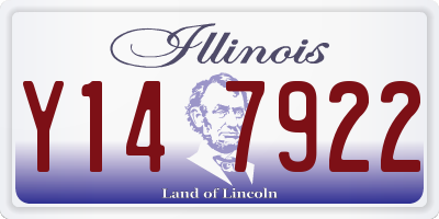 IL license plate Y147922