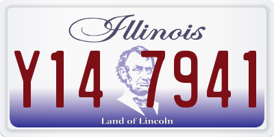 IL license plate Y147941