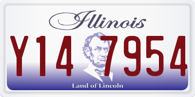 IL license plate Y147954