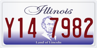 IL license plate Y147982