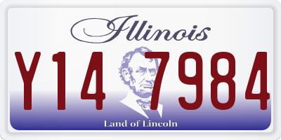 IL license plate Y147984