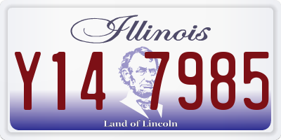 IL license plate Y147985