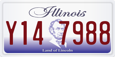 IL license plate Y147988
