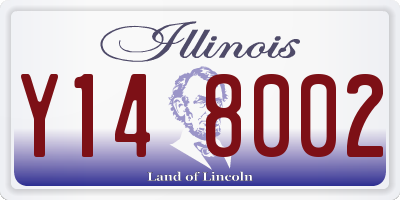 IL license plate Y148002