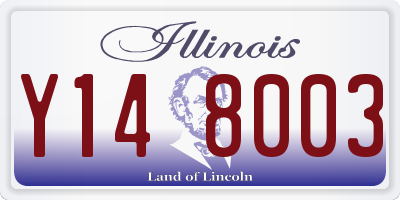 IL license plate Y148003