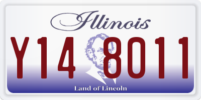 IL license plate Y148011