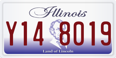 IL license plate Y148019