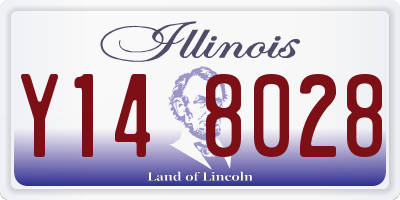 IL license plate Y148028