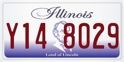 IL license plate Y148029