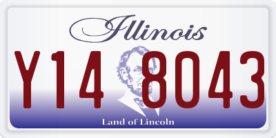 IL license plate Y148043