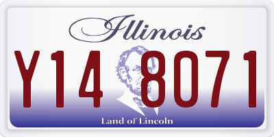 IL license plate Y148071