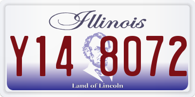 IL license plate Y148072