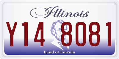 IL license plate Y148081