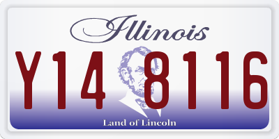 IL license plate Y148116