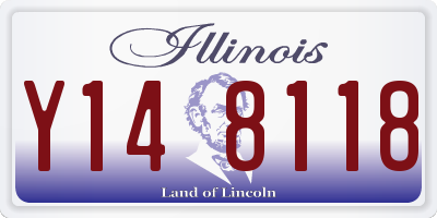 IL license plate Y148118