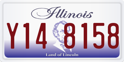 IL license plate Y148158