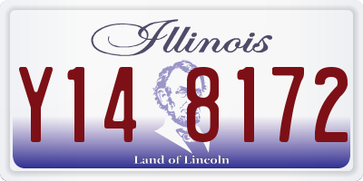 IL license plate Y148172