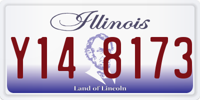 IL license plate Y148173