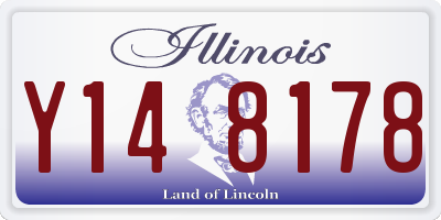 IL license plate Y148178