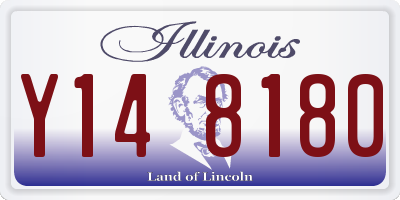 IL license plate Y148180