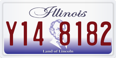 IL license plate Y148182