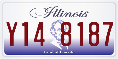 IL license plate Y148187