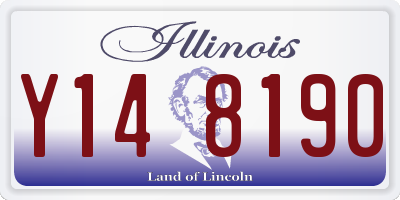 IL license plate Y148190