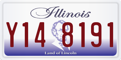 IL license plate Y148191