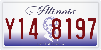 IL license plate Y148197
