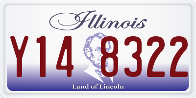 IL license plate Y148322