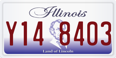 IL license plate Y148403