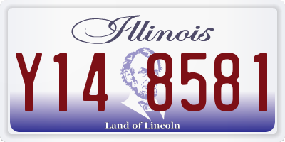 IL license plate Y148581