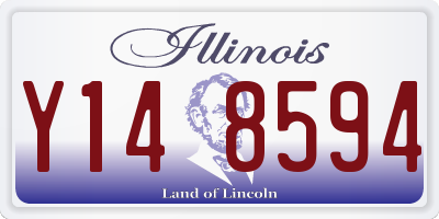 IL license plate Y148594