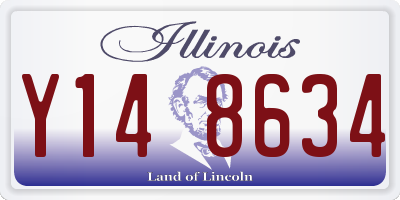 IL license plate Y148634