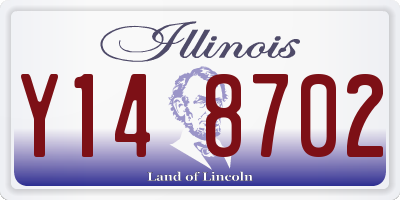 IL license plate Y148702