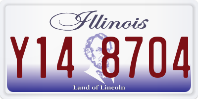 IL license plate Y148704