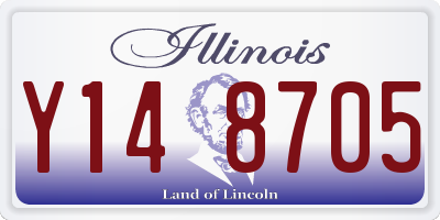 IL license plate Y148705