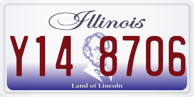 IL license plate Y148706