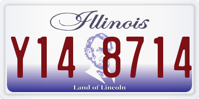 IL license plate Y148714